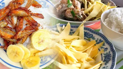 メコンデルタの食文化 ご飯とフルーツの組み合わせ