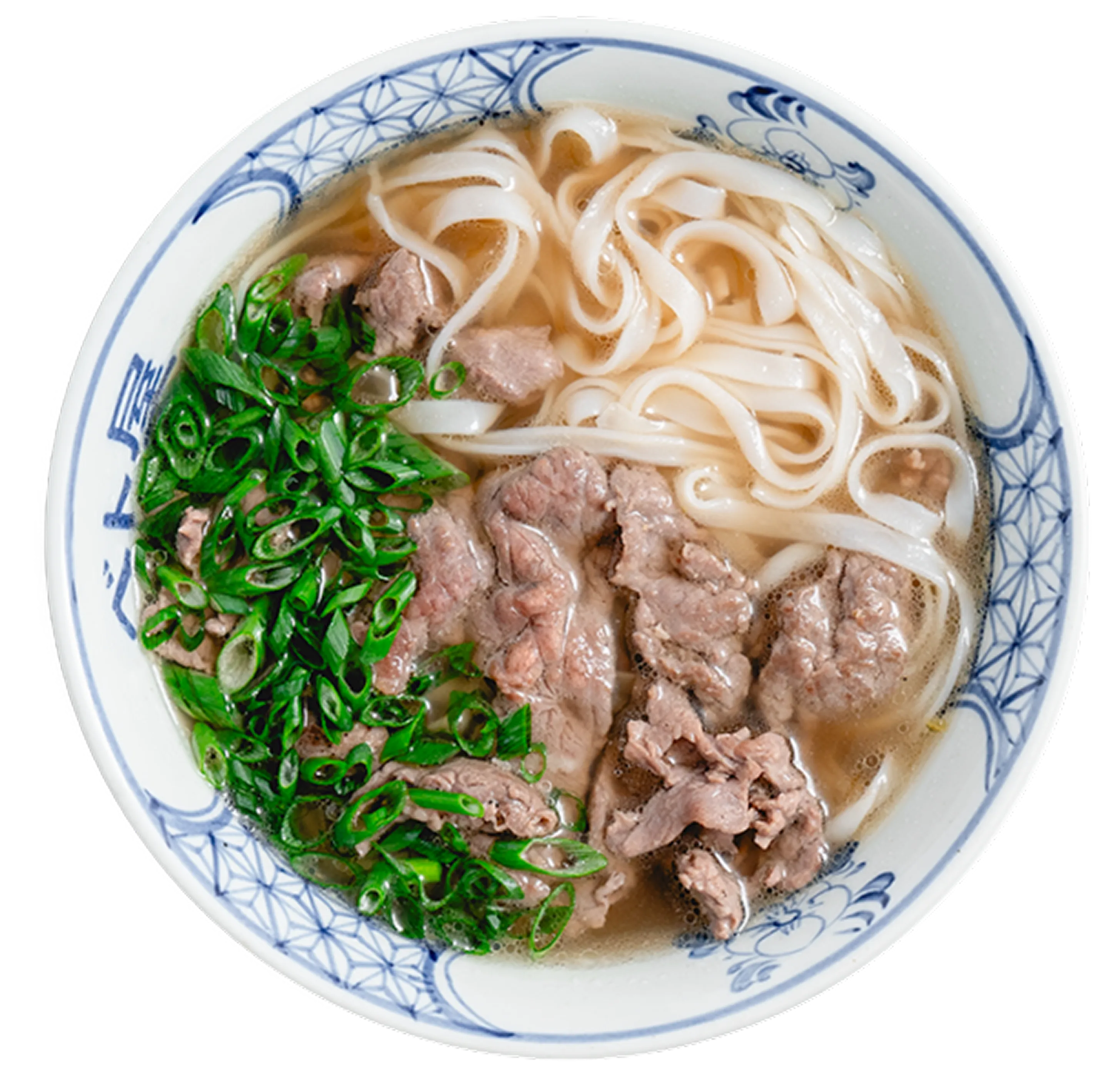 BETOYAの牛フォーを真上から見た一杯