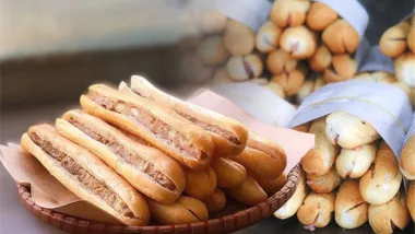 ハイフォンの棒バインミー 北部ベトナムの軽食